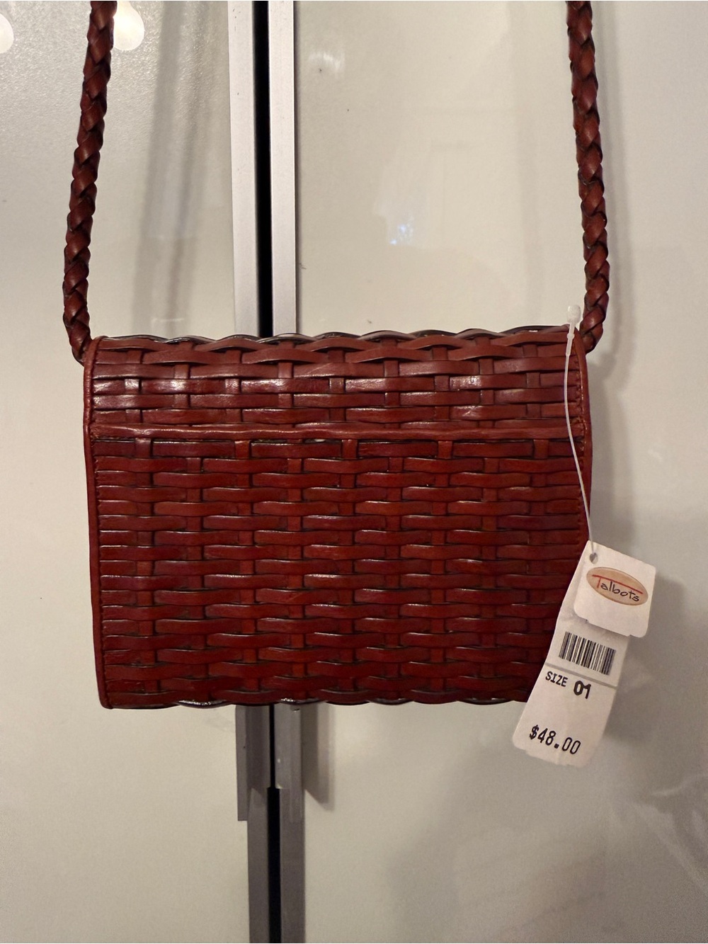 Talbots Woven Leather Crossbody Bag - Brown
